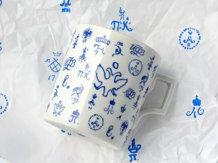 Подарочный набор Чашка с блюдцем чайная, форма Гербовая, рисунок Лого 1, арт 81.32931.00.1, 