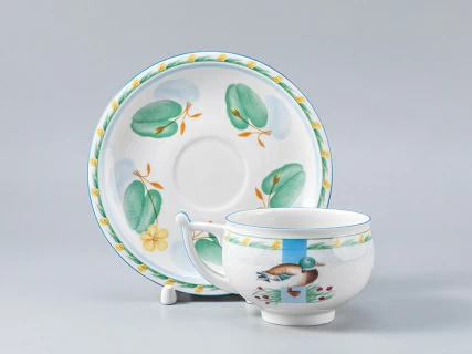 Чашка с блюдцем 300 мл чайная форма Кострома рисунок Уткина Заводь арт. 81.25445.00.1, 