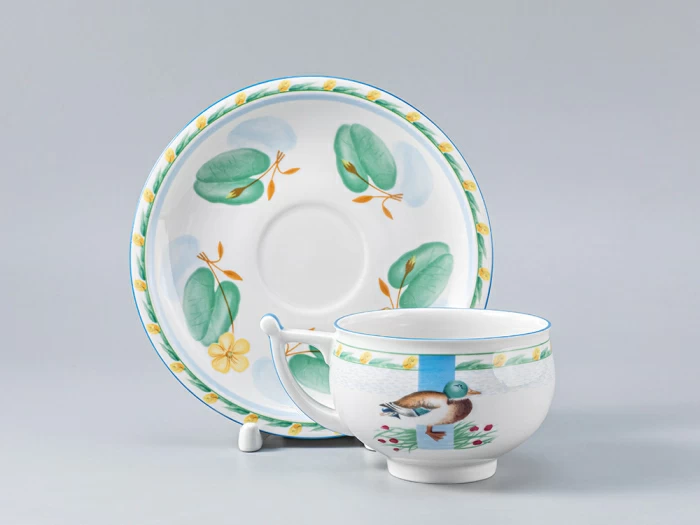 Чашка с блюдцем 300 мл чайная форма Кострома рисунок Уткина Заводь арт. 81.25445.00.1, 