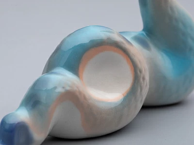 Скульптура форма Королева змей Голубая, арт 82.74496.00.1