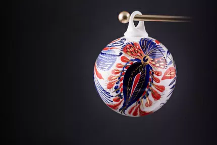 Елочная игрушка Шар, рисунок Жар-птица, арт 60.15214.00.1