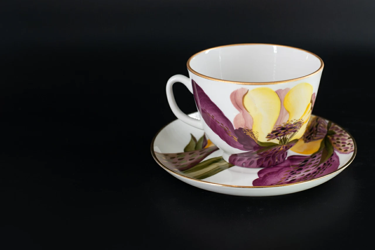 Чашка с блюдцем Жаркий день, на форме Подарочная, арт 41.00175.00.1, 