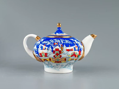 Комплект чайников форма Новгородский рисунок Зимняя сказка арт. 81.13998.00.1