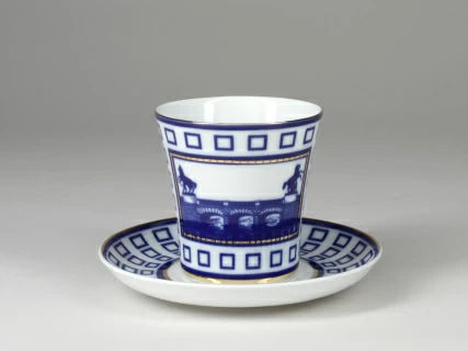 Бокал с блюдцем 360 мл форма Ленинградский рисунок Аничков мост арт. 81.27420.00.1, 