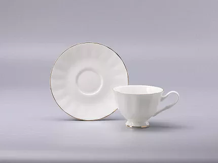 Сервиз чайный форма Нега рисунок Золотая лента, 6 персон 14 предметов, арт. 81.23019.00.1