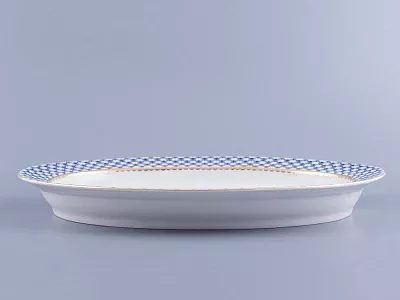 Блюдо овальное Молодежная Кобальтовая сетка 350 мм арт. 80.07111.00.1