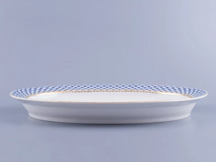 Блюдо овальное Молодежная Кобальтовая сетка 350 мм арт. 80.07111.00.1, 
