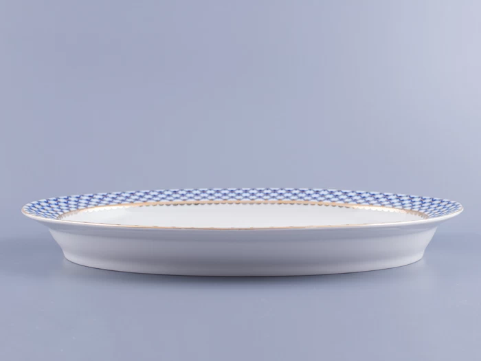 Блюдо овальное Молодежная Кобальтовая сетка 350 мм арт. 80.07111.00.1, 