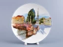 Декоративная тарелка 195 мм форма Эллипс рисунок Санкт-Петербург.Пикалов мост арт. 80.88385.00.1, 