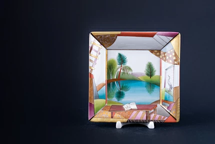 Тарелочка для мелочи Озеро, на форме Европейская, арт 60.04948.00.1