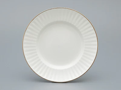 Трехпредметный комплект чайный 155 мл форма Волна рисунок Золотой кантик арт. 81.13550.00.1