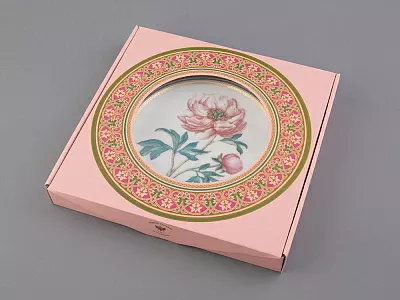 Тарелка декоративная 270 мм в подарочной упаковке, форма Европейская, рисунок Дивный Пион, арт. 81.32771.00.1