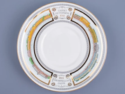 Чашка с блюдцем кофейная 180 мл форма Билибина рисунок Набережные Невы арт. 81.15737.00.1, 