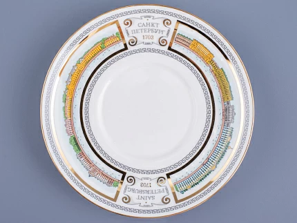 Чашка с блюдцем кофейная 180 мл форма Билибина рисунок Набережные Невы арт. 81.15737.00.1