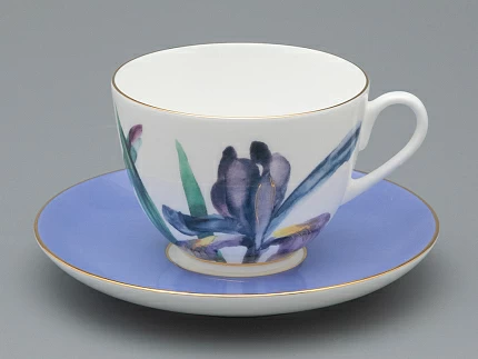 Чашка с блюдцем L’Art des Fleurs в подарочной упаковке, форма Весенняя 2, рисунок Аметистовое пламя, арт 81.33403.00.1 Чашка с блюдцем L’Art des Fleurs в подарочной упаковке, форма Весенняя 2, рисунок Аметистовое пламя, арт 81.33403.00.1