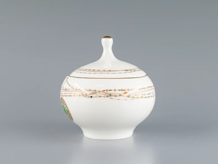 Сахарница форма Яблочко, рисунок Золотой медальон 250 мл арт. 80.65392.00.1,  Сахарница форма Яблочко, рисунок Золотой медальон 250 мл арт. 80.65392.00.1,