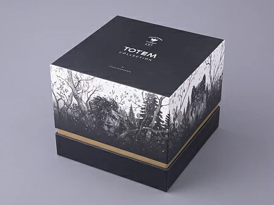 Бокал с блюдцем Тотем в подарочной упаковке, рисунок Волк, арт. 81.28374.00.1