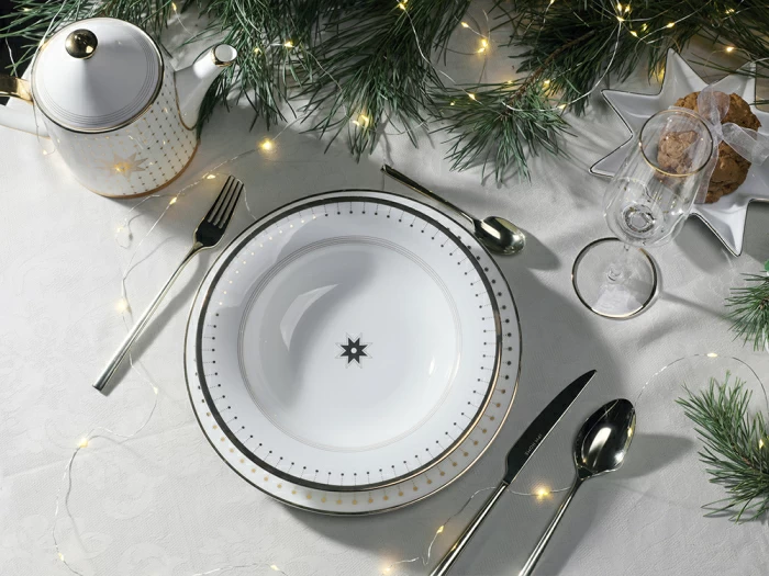 Тарелка глубокая 235 мм форма Стандартная 2 рисунок Азур золотой арт. 80.93400.00.1, 