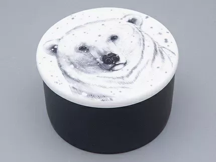 Шкатулка в подарочной упаковке, форма Идиллия, рисунок Тотем. Медведь арт. 81.31594.00.1