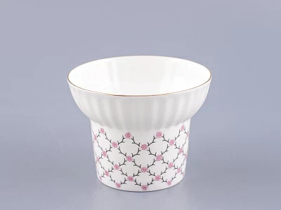 Чашка с блюдцем кофейная 155 мл форма Волна рисунок Розовая сетка арт. 81.14621.00.1