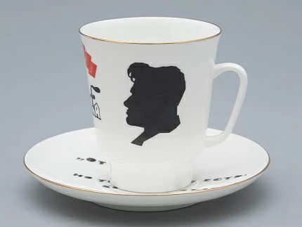 Чашка с блюдцем 165 мл форма Майская рисунок Русские писатели Маяковский, арт. 81.32128.00.1 Чашка с блюдцем 165 мл форма Майская рисунок Русские писатели Маяковский, арт. 81.32128.00.1