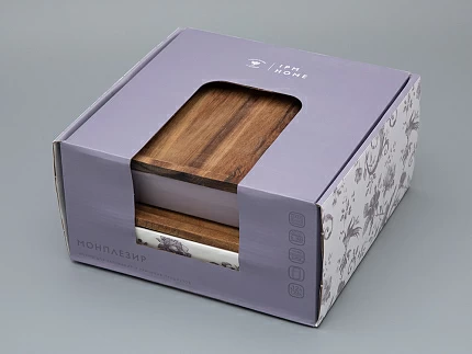 Набор для запекания (2 предмета) форма Стандартная, рисунок Monplaisir Violet, арт 42.00059.00.1 Набор для запекания (2 предмета) форма Стандартная, рисунок Monplaisir Violet, арт 42.00059.00.1