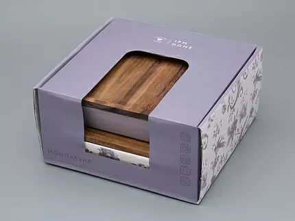 Набор для запекания (2 предмета) форма Стандартная, рисунок Monplaisir Violet, арт 42.00059.00.1