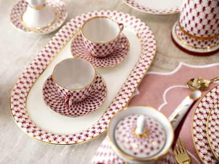 Блюдо овальное Молодежная Сетка-Блюз 2 арт. 80.91551.00.1, 