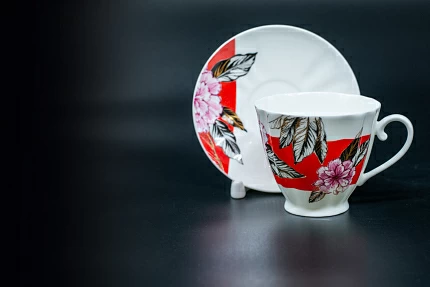 Чашка чайная Красная Роза на форме Гвоздика, арт 60.00211.00.1