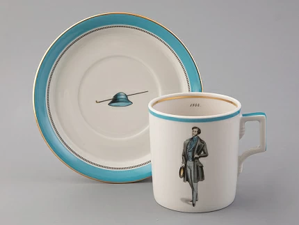 Подарочный набор чайный форма Гербовая рисунок Modes de Paris (голубой) арт. 81.25661.00.1