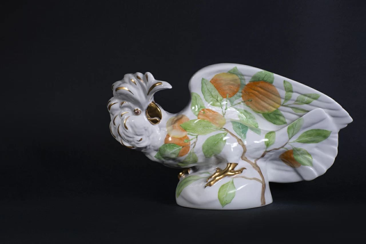 Скульптура Апельсиновый Кен на форме Какаду молуккский, арт 62.14145.00.1, 