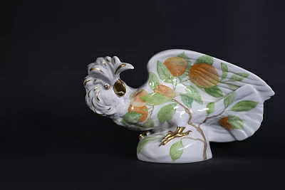 Скульптура Апельсиновый Кен на форме Какаду молуккский, арт 62.14145.00.1