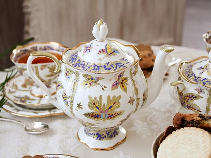 Сервиз чайный форма Наташа рисунок Фантастические бабочки 6 персон 30 предметов арт. 81.15141.00.1 Сервиз чайный форма Наташа рисунок Фантастические бабочки 6 персон 30 предметов арт. 81.15141.00.1