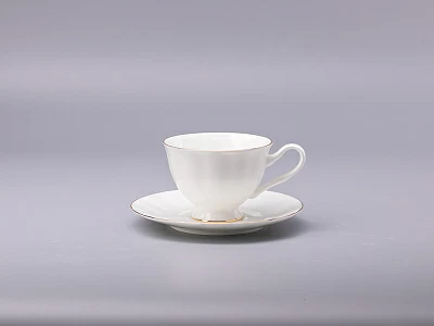 Сервиз чайный форма Нега рисунок Золотая лента, 6 персон 14 предметов, арт. 81.23019.00.1