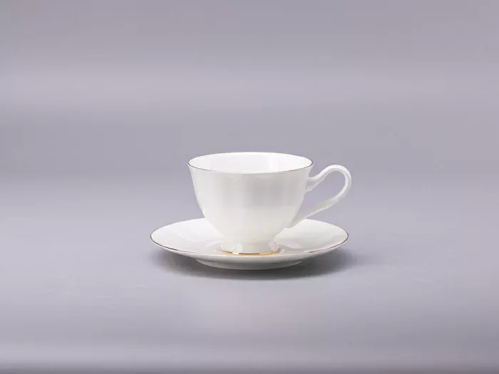 Сервиз чайный форма Нега рисунок Золотая лента, 6 персон 14 предметов, арт. 81.23019.00.1, 