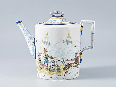 Сервиз чайный форма Гербовая рисунок Зимние забавы, 4 персон 11 предметов, арт. 81.14057.01.1