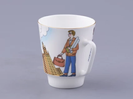 Чашка с блюдцем форма Майская рисунок Университет, арт. 81.32624.00.1, 