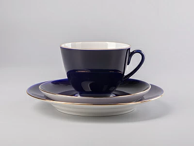 Трехпредметный комплект чайный 230 мл форма Весенняя рисунок Ночка арт. 81.11158.00.1