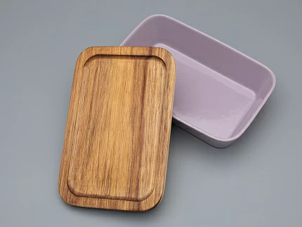 Набор для запекания с деревянной крышкой (2 предмета) форма Стандартная, рисунок Monplaisir Violet,в упаковке арт 42.00058.00.1 Набор для запекания с деревянной крышкой (2 предмета) форма Стандартная, рисунок Monplaisir Violet,в упаковке арт 42.00058.00.1