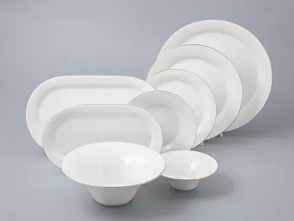 Сервиз столовый форма Юлиана рисунок Золотая лента 2 на 6 персон 24 предмета арт. 81.31686.00.1