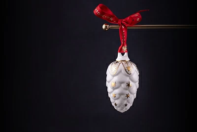 Елочная игрушка Шишка, рисунок Рождество, арт 60.21175.00.1