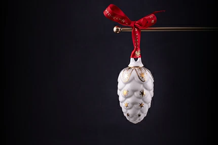 Елочная игрушка Шишка, рисунок Рождество, арт 60.21175.00.1