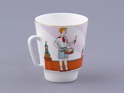 Чашка с блюдцем форма Майская рисунок Спасская башня, арт. 81.32626.00.1 Чашка с блюдцем форма Майская рисунок Спасская башня, арт. 81.32626.00.1