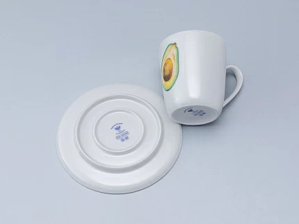 Чашка с блюдцем, форма Колокол, рисунок Мамина дача, арт. 81.34405.00.1 Чашка с блюдцем, форма Колокол, рисунок Мамина дача, арт. 81.34405.00.1