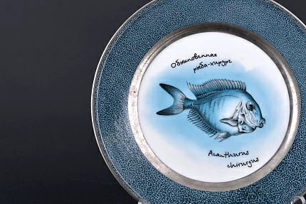 Декоративное блюдо Рыбы. Обыкновенная рыба-хирург, арт 60.09177.00.2