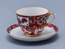 Чашка с блюдцем чайная 250 мл форма Весенняя рисунок Красный конь арт. 81.15308.00.1, Чашка с блюдцем чайная 250 мл форма Весенняя рисунок Красный конь арт. 81.15308.00.1,