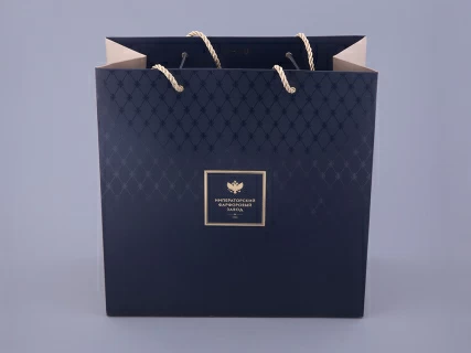 Подарочный пакет малый 300х140х300 мм Синий арт. 14.20024.02, 