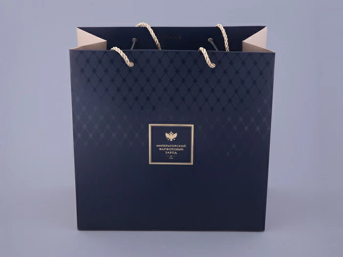 Подарочный пакет малый 300х140х300 мм Синий арт. 14.20024.02, 