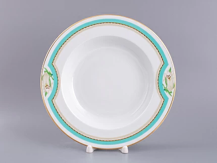 Тарелка глубокая 225 мм форма Европейская-2 рисунок Северная Аврора арт. 80.85346.00.1 Тарелка глубокая 225 мм форма Европейская-2 рисунок Северная Аврора арт. 80.85346.00.1