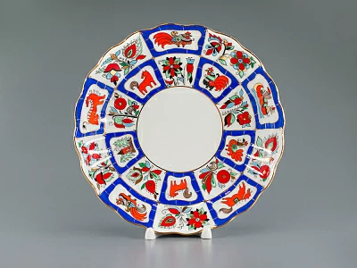 Сухарница форма Тюльпан рисунок Русский лубок арт. 80.00252.00.1